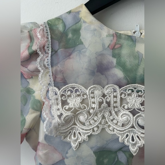 Vtg Jessica's Gunnies Gunne Sax Girls Dress Floral Party dress - Picture 4 of 11